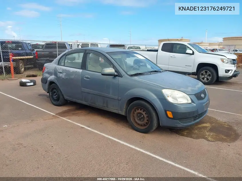 2007 Kia Rio Lx VIN: KNADE123176249721 Lot: 45217065