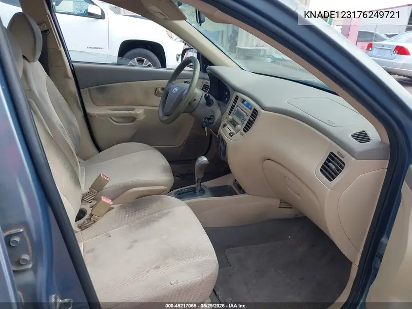 2007 Kia Rio Lx VIN: KNADE123176249721 Lot: 45217065