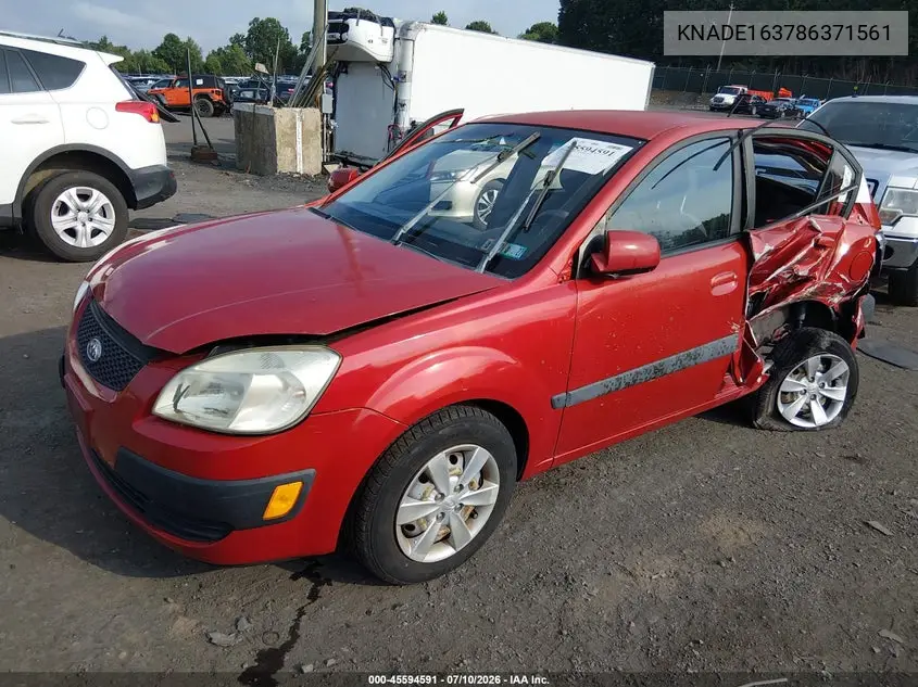 2008 Kia Rio5 Lx VIN: KNADE163786371561 Lot: 45594591