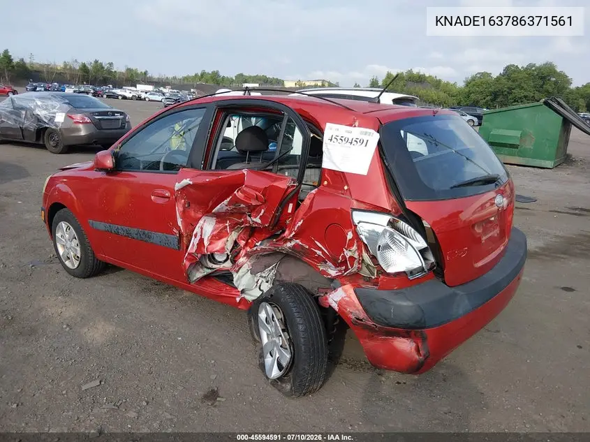 2008 Kia Rio5 Lx VIN: KNADE163786371561 Lot: 45594591