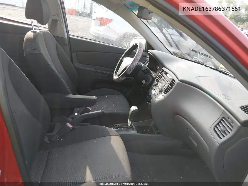 2008 Kia Rio5 Lx VIN: KNADE163786371561 Lot: 45594591