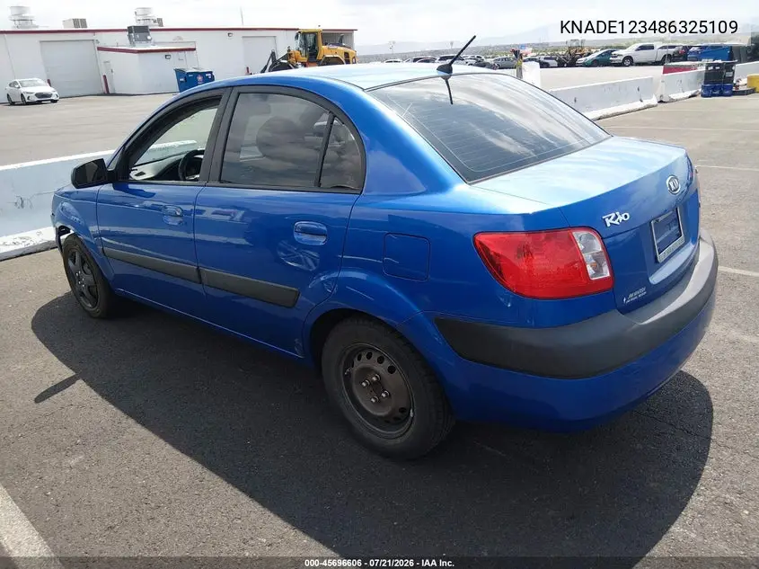 2008 Kia Rio Lx VIN: KNADE123486325109 Lot: 45696606
