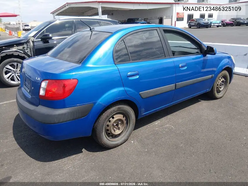 2008 Kia Rio Lx VIN: KNADE123486325109 Lot: 45696606
