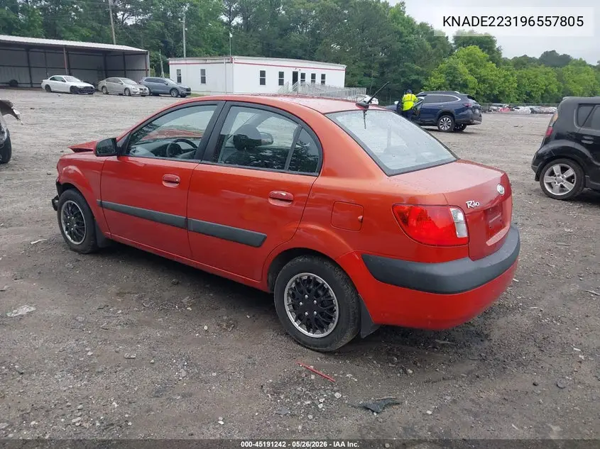 2009 Kia Rio Lx VIN: KNADE223196557805 Lot: 45191242