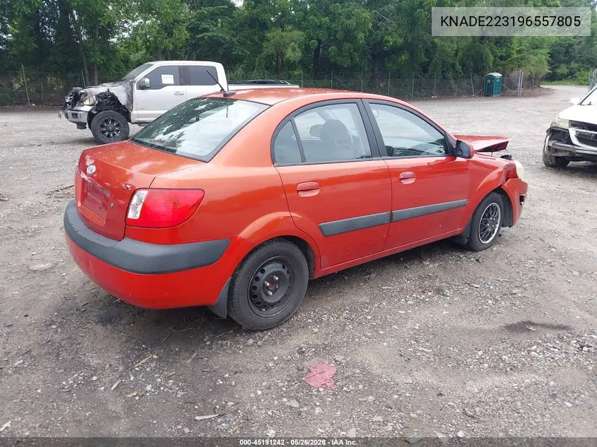 2009 Kia Rio Lx VIN: KNADE223196557805 Lot: 45191242