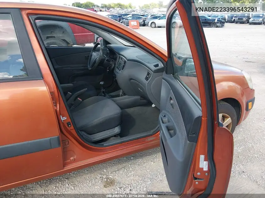 2009 Kia Rio Lx VIN: KNADE223396543291 Lot: 45597677