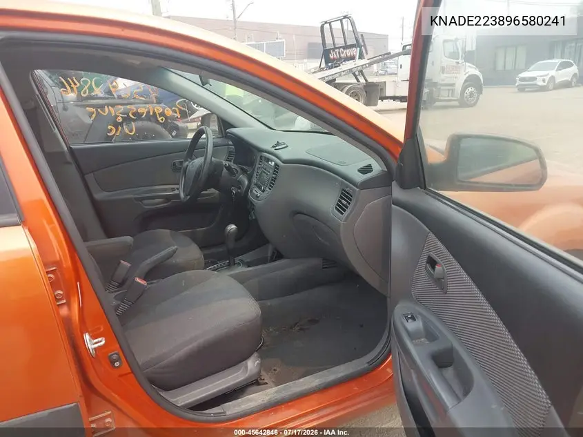 2009 Kia Rio Lx VIN: KNADE223896580241 Lot: 45642846