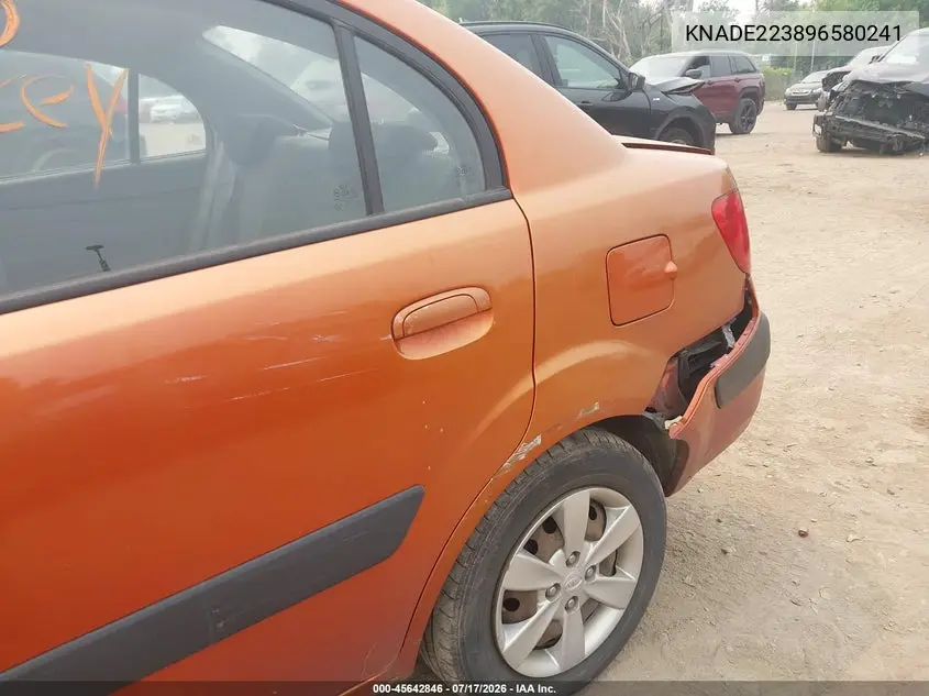 2009 Kia Rio Lx VIN: KNADE223896580241 Lot: 45642846