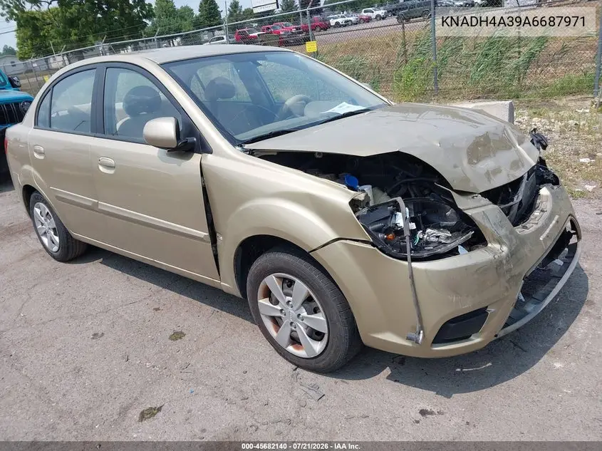 2010 Kia Rio Lx VIN: KNADH4A39A6687971 Lot: 45682140