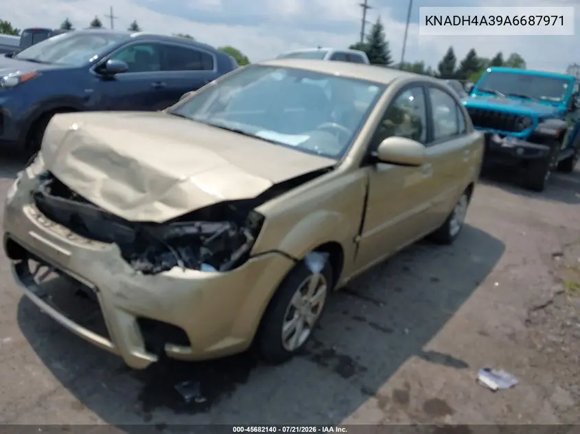 2010 Kia Rio Lx VIN: KNADH4A39A6687971 Lot: 45682140