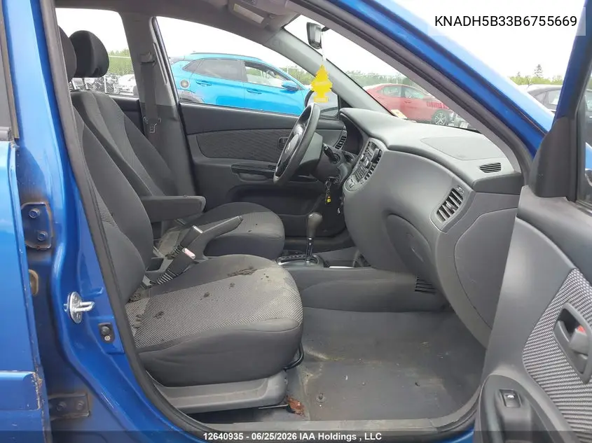 2011 Kia Rio5 Ex/Ex-Convenience/Ex-Sport VIN: KNADH5B33B6755669 Lot: 12640935