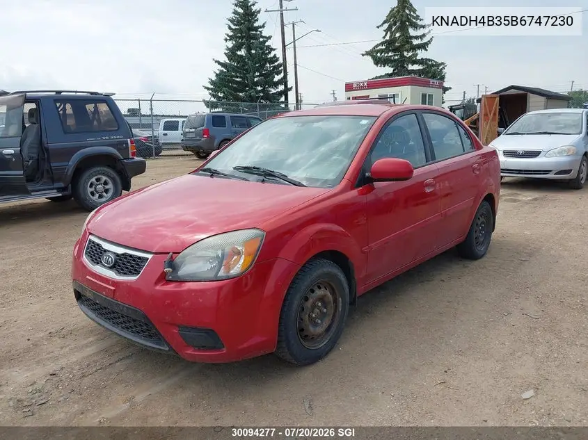 2011 Kia Rio Lx/Sx VIN: KNADH4B35B6747230 Lot: 30094277