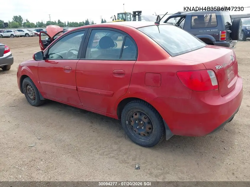 2011 Kia Rio Lx/Sx VIN: KNADH4B35B6747230 Lot: 30094277