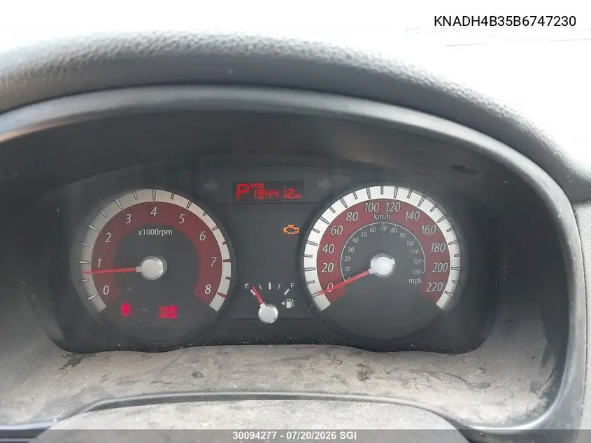 2011 Kia Rio Lx/Sx VIN: KNADH4B35B6747230 Lot: 30094277
