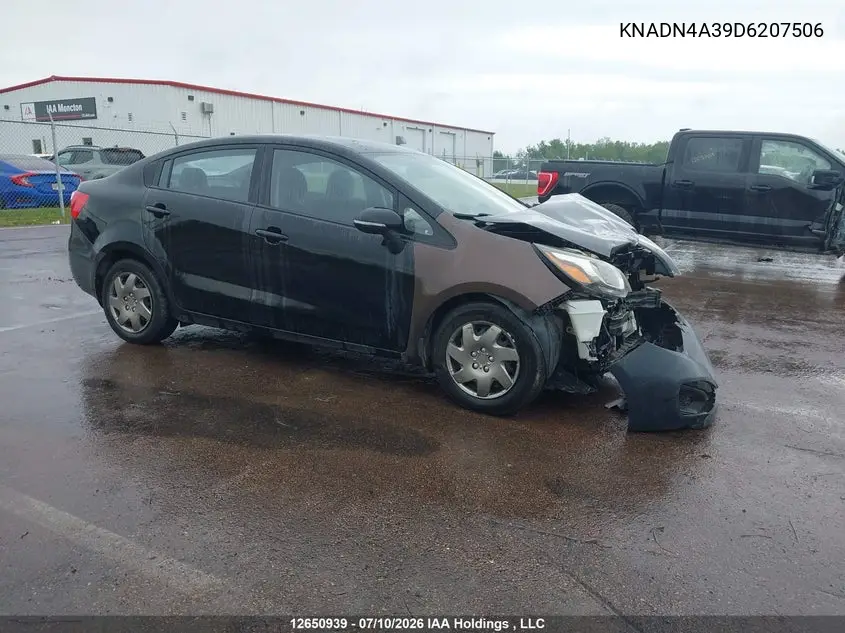 2013 Kia Rio VIN: KNADN4A39D6207506 Lot: 12650939