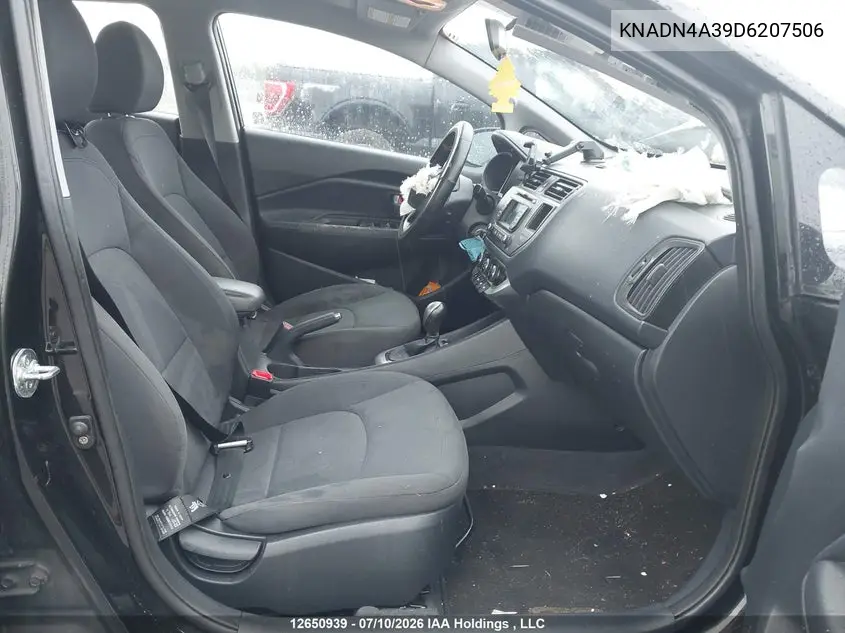2013 Kia Rio VIN: KNADN4A39D6207506 Lot: 12650939