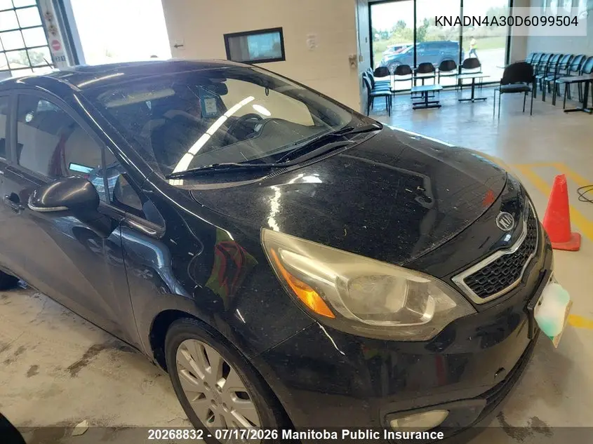 2013 Kia Rio Ex/Sx VIN: KNADN4A30D6099504 Lot: 20268832