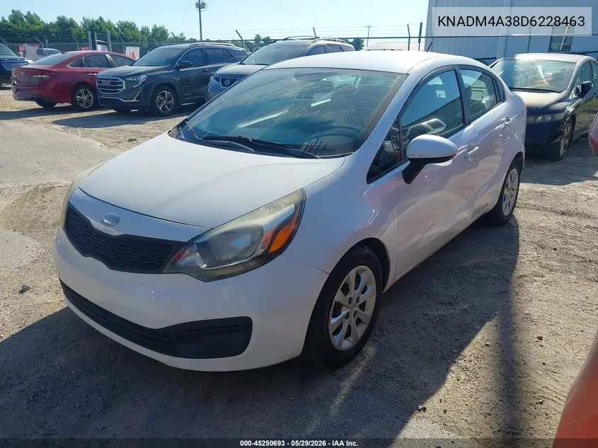2013 Kia Rio Lx VIN: KNADM4A38D6228463 Lot: 45250693