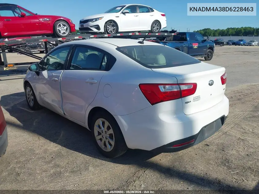 2013 Kia Rio Lx VIN: KNADM4A38D6228463 Lot: 45250693