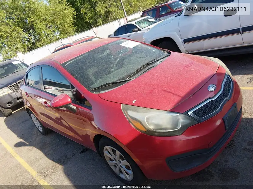 2013 Kia Rio Ex VIN: KNADN4A31D6232111 Lot: 45253781
