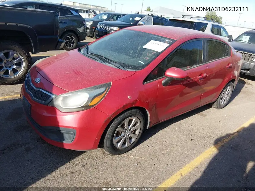 2013 Kia Rio Ex VIN: KNADN4A31D6232111 Lot: 45253781