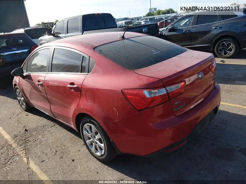 2013 Kia Rio Ex VIN: KNADN4A31D6232111 Lot: 45253781
