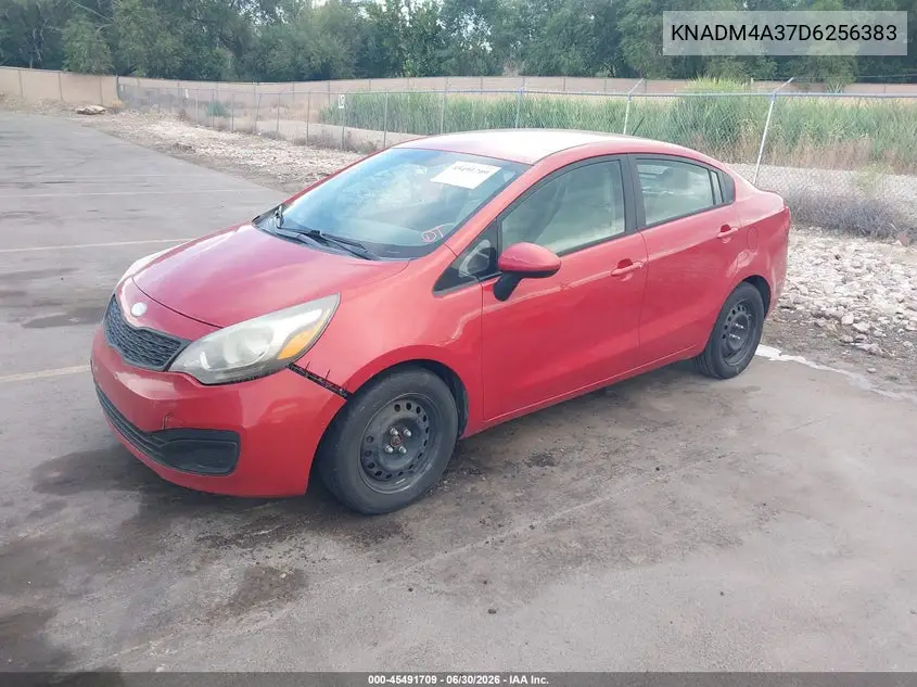 2013 Kia Rio Lx VIN: KNADM4A37D6256383 Lot: 45491709