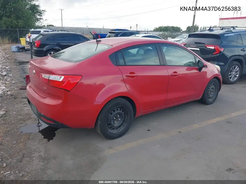 2013 Kia Rio Lx VIN: KNADM4A37D6256383 Lot: 45491709