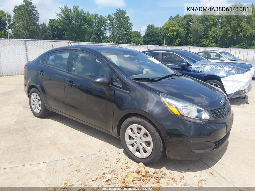 2013 Kia Rio Lx VIN: KNADM4A38D6141081 Lot: 45546265