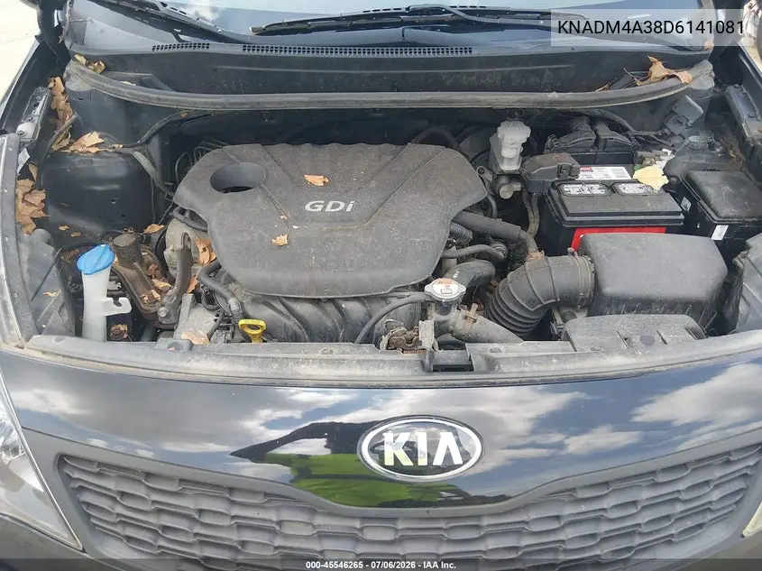 2013 Kia Rio Lx VIN: KNADM4A38D6141081 Lot: 45546265