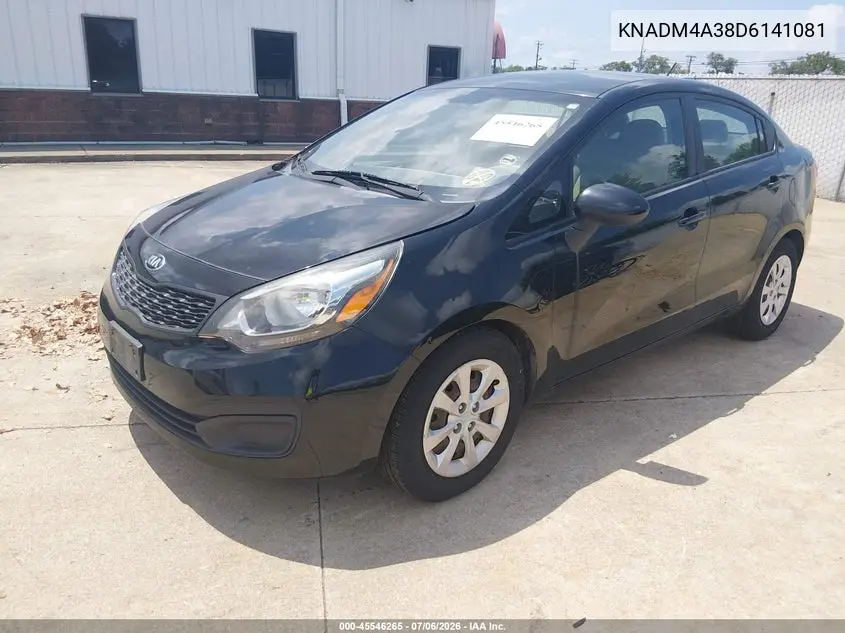 2013 Kia Rio Lx VIN: KNADM4A38D6141081 Lot: 45546265