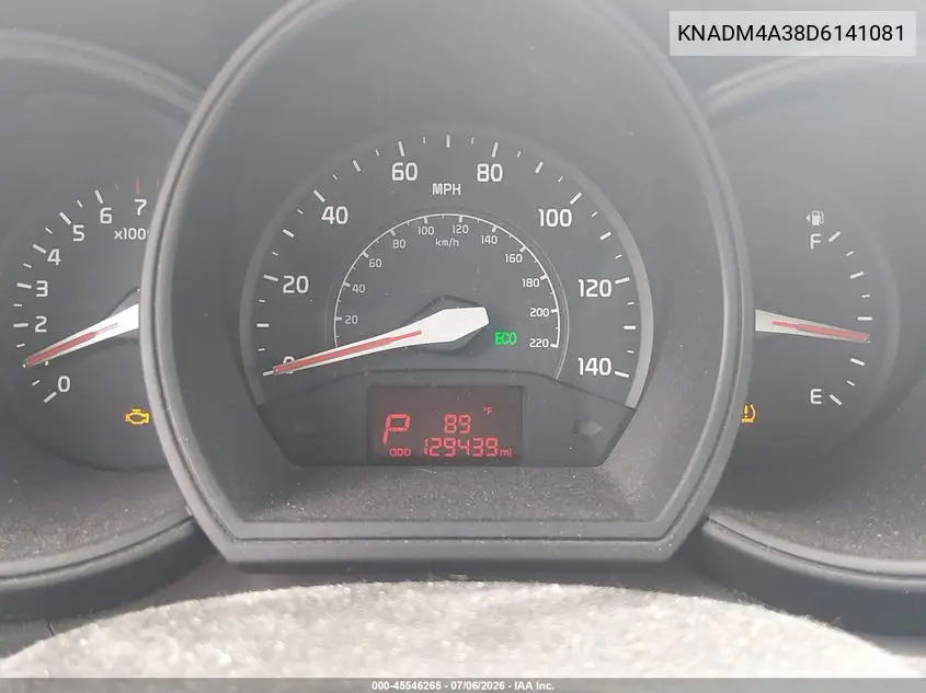 2013 Kia Rio Lx VIN: KNADM4A38D6141081 Lot: 45546265