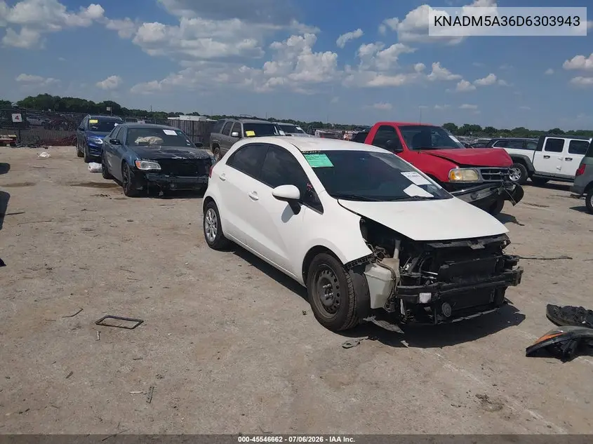 2013 Kia Rio Lx VIN: KNADM5A36D6303943 Lot: 45546662
