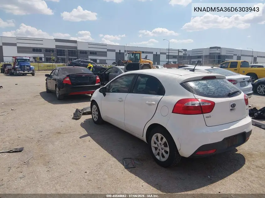 2013 Kia Rio Lx VIN: KNADM5A36D6303943 Lot: 45546662