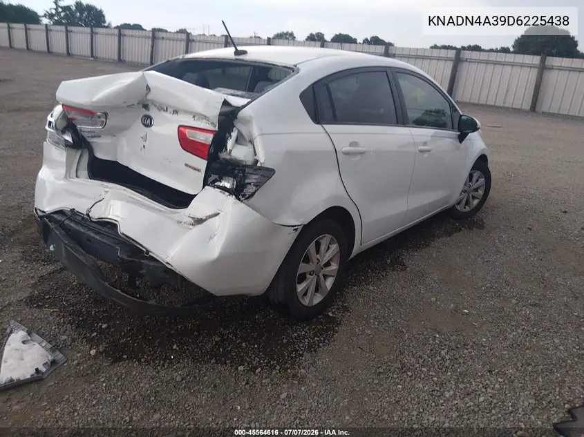 2013 Kia Rio Ex VIN: KNADN4A39D6225438 Lot: 45564616