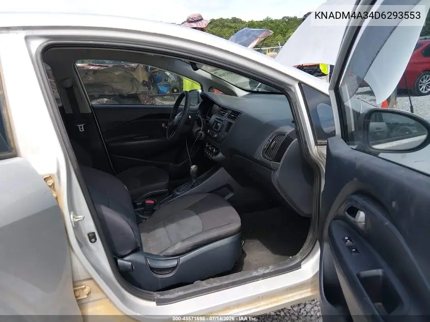 2013 Kia Rio Lx VIN: KNADM4A34D6293553 Lot: 45571698