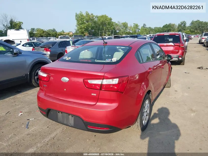 2013 Kia Rio Lx VIN: KNADM4A32D6282261 Lot: 45595905