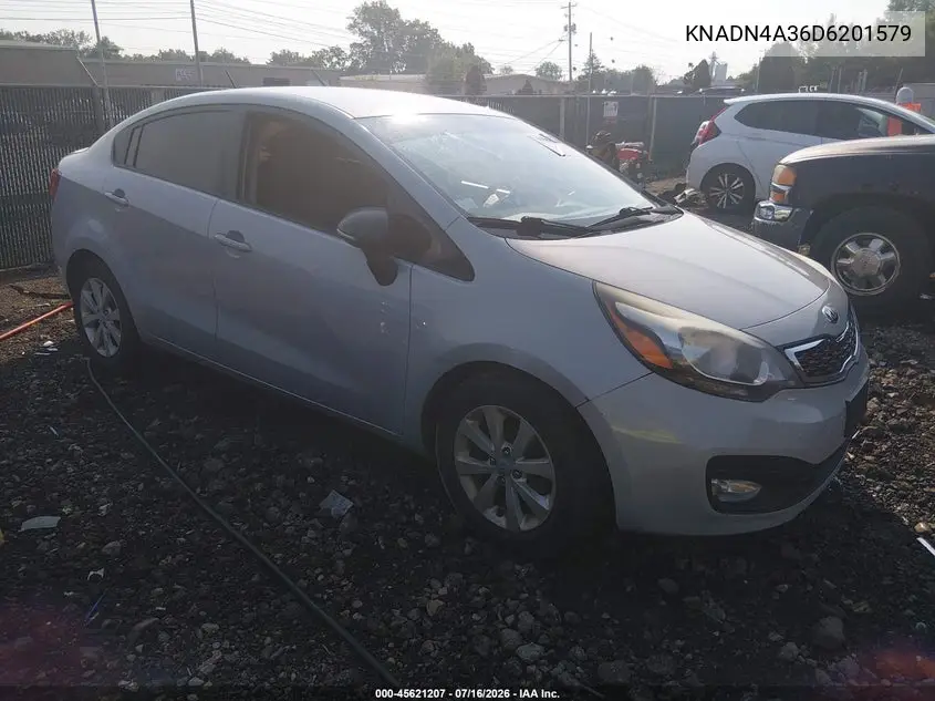 2013 Kia Rio Ex VIN: KNADN4A36D6201579 Lot: 45621207