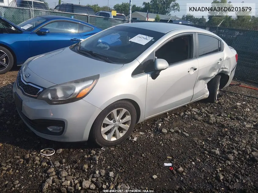 2013 Kia Rio Ex VIN: KNADN4A36D6201579 Lot: 45621207