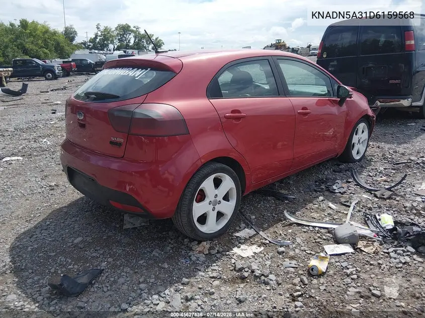2013 Kia Rio Sx VIN: KNADN5A31D6159568 Lot: 45627436