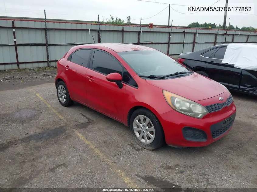 2013 Kia Rio Lx VIN: KNADM5A37D6177852 Lot: 45635362