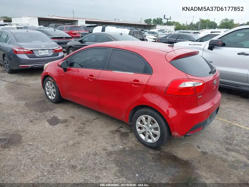 2013 Kia Rio Lx VIN: KNADM5A37D6177852 Lot: 45635362