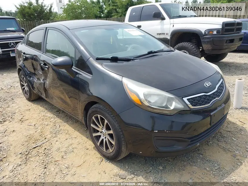 2013 Kia Rio Ex VIN: KNADN4A30D6139046 Lot: 45635810