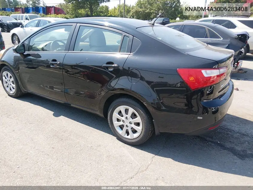 2013 Kia Rio Lx VIN: KNADM4A30D6283408 Lot: 45652381