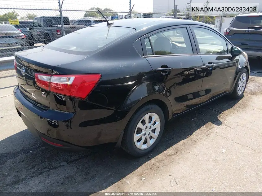 2013 Kia Rio Lx VIN: KNADM4A30D6283408 Lot: 45652381