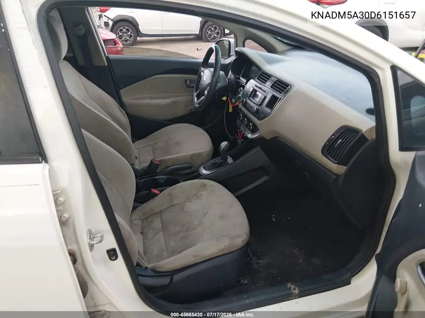 2013 Kia Rio Lx VIN: KNADM5A30D6151657 Lot: 45665430