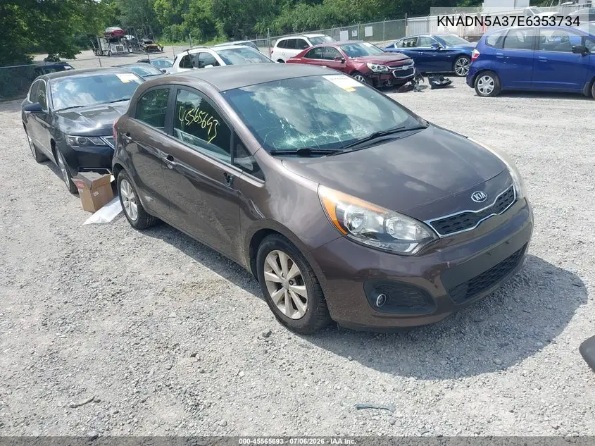 2014 Kia Rio Ex VIN: KNADN5A37E6353734 Lot: 45565693