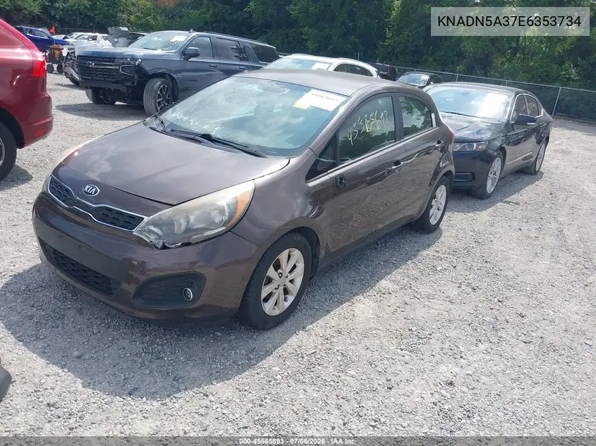 2014 Kia Rio Ex VIN: KNADN5A37E6353734 Lot: 45565693