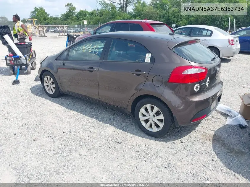 2014 Kia Rio Ex VIN: KNADN5A37E6353734 Lot: 45565693