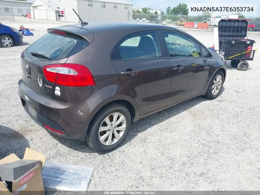 2014 Kia Rio Ex VIN: KNADN5A37E6353734 Lot: 45565693